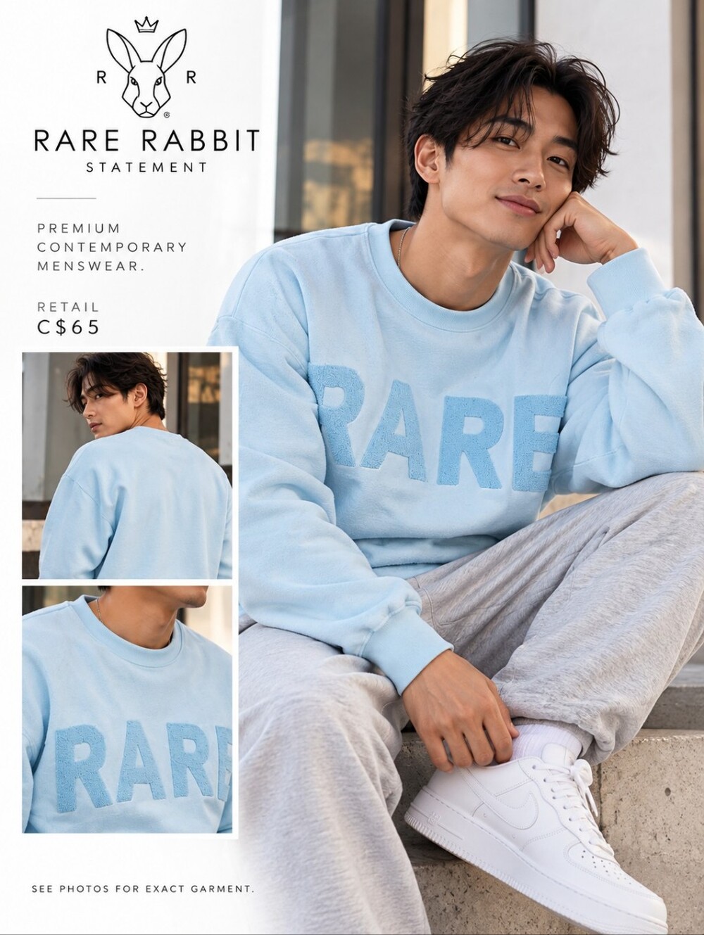Rare Rabbit NWOT Turquoise Crewneck Fleece Sweatshirt Trending Gym Blue Cotton